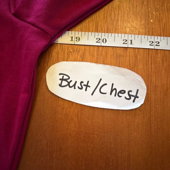 Lauren Ralph Lauren Fuchsia Long Sleeve Scoop Neck Top L Cotton Blend Womens - Picture 4 of 5